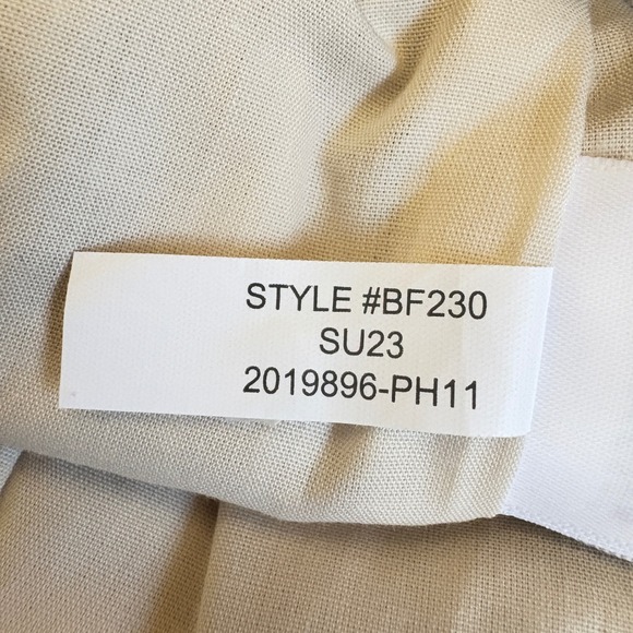 J. Crew Linen Blend Lined City Skirt Elastic Waist Neutral Women's‎  Size 16 - Picture 6 of 10